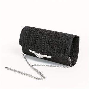 TEMU 여성용 반짝이는 클러치 퍼스 - 우아한 글램러스 이브닝 백, 자석 잠금장치, 탈착 가능한 체인 스트랩, 내구성 있는 폴리에스터 웨딩, 프롬, 파티, 댄스용 클러치 - 신부 및 특별한 날을 위한 럭셔리 핸드백, 메탈릭 프레임 디테일, 여성용 클러치, 결혼식용 클러치, 여성용 클러치, 웨딩 클러치, 여성용 핸드백