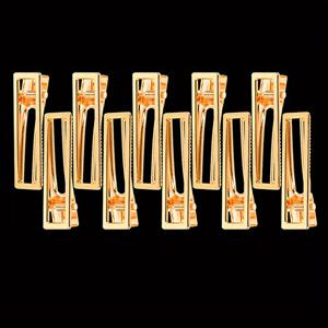 TEMU 금속 머리핀, 10개 세트 여성용 크로커다일 클립, DIY 아크릴 레진 헤어 액세서리 리본 핀, 골드 컬러