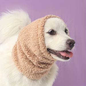 TEMU 1pc 따뜻한 개 귀마개, 벨벳 애완 동물 신축성있는 귀 보호 헤드 기어, 개 소프트 모자