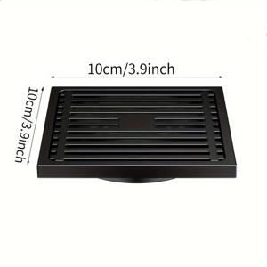 TEMU 1개의 정사각형 샤워 바닥 배수구, 헤어 스트레이너가 있는 욕실 배수구, 설치 및 청소가 쉬운 샤워 배수구 덮개, 스테인리스 스틸 필터 메쉬, 욕실 액세서리 욕조/욕실 액세서리