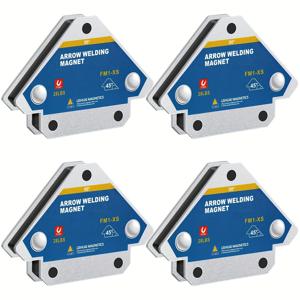 TEMU 용접 자석 4개, 용접 자석 및 클램프, 45/90/135도, 자성 용접 거치대, 아크 용접 전극 거치대, 미그 용접기 용접 액세서리 및 도구