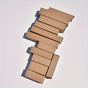 TEMU 50개 크래프트 종이 박스 화이트/블랙/브라운 직사각형 화장품 향수 선물 포장 파티 장식용 고급 패키지