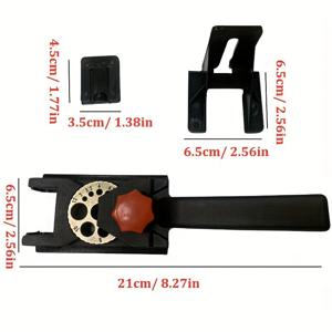 TEMU 1pc 3-12mm (10 홀) 다우벨 드릴 가이드, 범용 드릴링 템플릿, 나무 다우벨을 위한 조절 가능한 드릴링 크기, 가구 공장 및 목공 애호가를 위한 미끄럼 방지 드릴링 가이드 나무 다우벨 직선 구멍 목공 포지셔너 도구