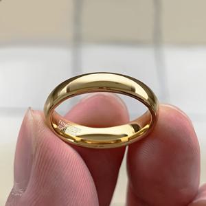 TEMU 남녀 모두에게 적합한 간단한 4mm 텅스텐 스틸 링, 절대 후퇴하지 않음, 약혼 및 결혼 반지, 보석으로 적합한 선물입니다.