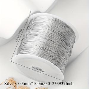 TEMU DIY 헤어 액세서리용 100m/롤 구리 와이어, 팔찌 비즈 라인, 진주 비즈, 소프트 라인, 헤어 액세서리