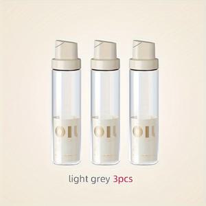 TEMU 3개 세트 유리 오일 포트 자동 개폐 주방 가정용 걸이식 오일 탱크 없음 간장 식초 조미료 병 중력 센서 오일 병 조미료 라벨, 요리용 오일 병