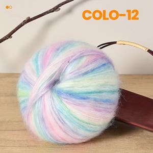 TEMU 2개 묶음의 큰 구름, 1개 묶음 100g, 길이 350미터, 그라데이션 울 말 바다, 무지개 세그먼트 염색 중간 두께의 원사, DIY 손으로 짜는 원사, 후크 스카프, 옷과 모자용