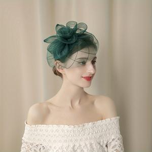 TEMU 여성을 위한 꽃 수공 작업 페시네이터, 파티, 생일, 경마, 결혼식을 위한 모자, 더비햇 1개