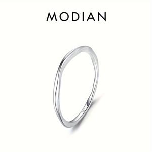 TEMU 여성용 S925 실버 모비우스 루프 링, 독특한 디자인 심플 서클 밴드 - 순중량: 0.92g|반지