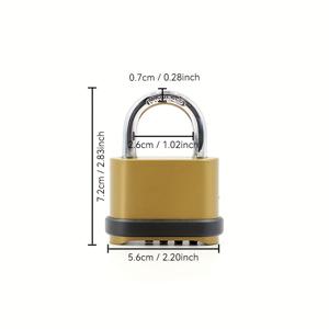TEMU 방수 4자리 조합 잠금장치 - 체육관 사물함, 공구상자, 문 등에 사용 가능한 내구성 있는 아연 합금 자물쇠