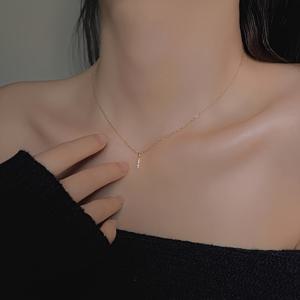 TEMU 스타일리시한 소형 바 삼중 라운드 비즈 기하학 펜던트 목걸이 - 925 실버 여성용|목걸이|은목걸이|비즈목걸이