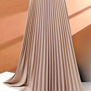 TEMU 11월 12일부터 판매되는 새로운 하이웨이스트 플리츠 롱 스커트입니다. 플레어 디자인이 특징입니다.