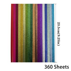 TEMU 360개의 별 종이 접기: DIY 공예 및 장식용 18가지 색상의 행운 별 종이