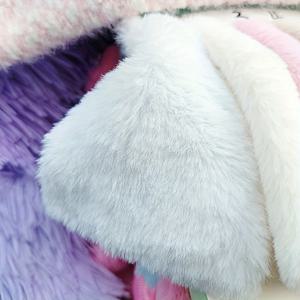 TEMU 6mm 플러시 토끼 모피 직물 - 부드럽고 푹신한 토끼 모양의 질감으로 의류, 신발, 모자, DIY 프로젝트에 적합 - 부드러운 핑크색과 흰색, 160-182cm x 46-50cm, 수제 토끼 모피 플러시 장난감, 토끼 액세서리, 의류 플러시, 수제 느낌, 부드러운 플러시 소재