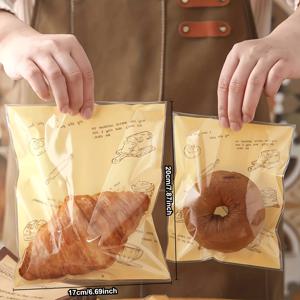 TEMU CJORWYN 50개입 자체 접착식 봉투 - 빵, 크루아상, 비스킷, 쿠키, 케이크 등 보관에 완벽! 할로윈, 추수감사절, 크리스마스 선물용 봉투