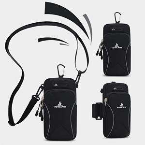 TEMU 조절 가능한 암밴드 크로스바디 폰 홀더 백 - 손목 스트랩 & 지퍼 클로저, 땀 방지 옥스포드 원단, 3D 메쉬 백, 핸즈프리 포트 & 헤드폰 구멍, 러닝, 헬스, 하이킹용 멀티 컴파트먼트 디자인 - 남녀공용 피트니스 암밴드 백 (다양한 색상) - 안전한 착용감, 넉넉한 수납공간, 스마트폰 및 필수품 호환