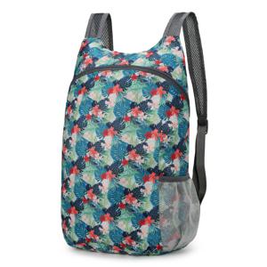 TEMU 진보적인 꽃무늬 백팩 - 초박형, 접이식, 다용도 어깨 가방, 지퍼 잠금, 내구성 있는 폴리에스터 소재, 여행 및 야외 활동에 이상적, 여행용 장비 | 진보적인 백팩 | 내구성 있는 소재, 백팩