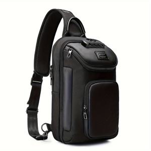 TEMU 남성용 어깨 가방, 야외 다기능 대용량 체스트 백, 추수감사절 선물로 이상적, 스포츠 피트니스 비즈니스 슬링백, 아웃도어 여행 숄더백 및 배낭