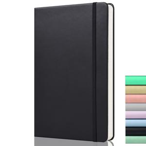 TEMU A5 점선 노트북 - 120GSM 두꺼운 종이, 172페이지, 인조 가죽 표지, 확장 가능한 포켓, 탄성 잠금 장치, 2개의 책갈피 리본, 고급 하드커버 점선 노트북