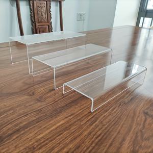 TEMU 3-피스 투명 아크릴 U자형 디스플레이 선반, 현대적인 아크릴 정리 및 장식 스탠드, 책상, 화장품 및 쥬얼리용