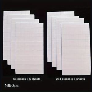 TEMU 1320개/1650개 사각 폼 도트 양면 접착제, 3D 폼 고접착 스펀지 스티커, 할로윈 및 크리스마스 스크랩북 DIY 공예 및 사무용품에 적합