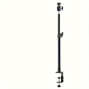 TEMU NEWKS 조절 가능한 카메라 데스크탑 스탠드 (1/4인치 볼 헤드 및 콜드슈 마운트 포함), 블랙 메탈 삼각대 - SLR 카메라, 비디오 라이트, 서클 라이팅용