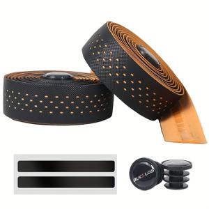 TEMU BUCKLOS 미끄럼 방지 로드 바이크 핸들바 테이프 - 컬러풀 EVA 소재, 방수 기능과 안전 고정 링 스트랩이 있는 스피드 레이싱 & 사이클링용, 핸들바 그립|스타일리시 자전거 업그레이드|튼튼한 자전거 테이프, 자전거 액세서리