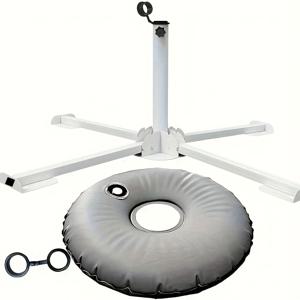 TEMU 유니버설 헤비듀티 휴대용 방풍 비치 우산 베이스, 크리스마스 트리 스탠드, 접이식 앵커 (파티오 우산 전용)