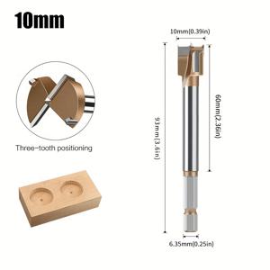 TEMU 목공용 드릴 비트, 전문 등급, 다양한 크기, 직경 초경 팁 목재 구멍 톱 오거 오프너, 구멍 오프너 목공, 플라스틱, 합판 제품용 힌지 홀 커터