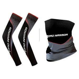 TEMU 3종 세트: 여름용 쿨링 암 슬리브 1쌍 & 선 쉴드 페이스 커버 1개, 야외 운전용 암 슬리브, 낚시, 사이클링용 암 커버, 사이클링 보호,자외선 차단 의류,가벼운 커버,통기성 소매,부드러운 질감,수분 흡수 소재,다목적 암 커버,운전자 및 사이클리스트|쿨토시|자외선차단마스크