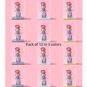 TEMU 12개 아크릴 디스플레이 스탠드 세트 - 장난감, 인형 및 수제 피규어용 방진 투명 쇼케이스 - 집, 사무실 책상 장식에 완벽함