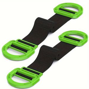 TEMU 2개 세트 헤비듀티 가구 리프팅 스트랩 - 녹색 플라스틱 손잡이 & 안전한 이동 및 리프팅을 위한 검은 천 패브릭과 돌출된 가장자리, 사용 및 보관이 간편한 리프팅 도구