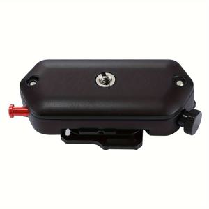 TEMU PULUZ 액션 카메라 베이스 고정 브래킷 & 백팩 스트랩 클립, 알루미늄 합금 클립, Insta360 시리즈용, GoPro 시리즈용, 퀵 릴리스 베이스 마운트 플레이트 포함 (블랙)