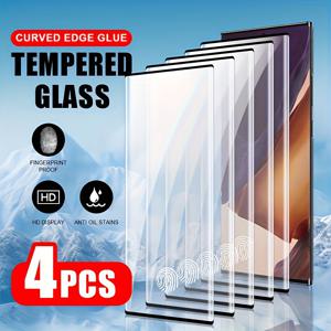 TEMU 삼성 S24 울트라/S24/S24+용 4개 세트 곡선 강화 필름, S23 울트라/S23+/S22/S22+/S21/S21+ 모바일 폰 전체 커버리지 강화 필름, S20/S20+/S10E/S10+/S10 5G 보호 전체 화면