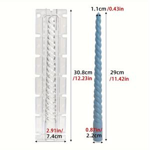 TEMU SPMOLD 스파이럴 캔들 몰드 키트 - DIY 캔들 만들기용 아크릴 기하학적 롱 스틱 몰드, 교회 및 결혼식 장식에 완벽