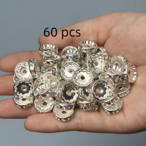 TEMU 125개/60개 대형 라운드 구리 스페이서 비즈 벌크 팩 (8mm, 10mm, 12mm) - 목걸이, 팔찌, 귀걸이 제작용 구리 쥬얼리 비즈, DIY 공예 - 내구성 및 전도성 강화, 라인스톤 및 비즈 스페이서용