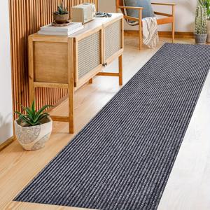 TEMU 6mm 두께, 미끄럼 방지 고무 뒷면 홀러 러너 매트 - 세탁 가능, 실내/실외 사용을 위한 텍스처드 표면 - 주방, 입구, 발코니, 차고, 계단, 세탁실, 파티오, 홀, 데크