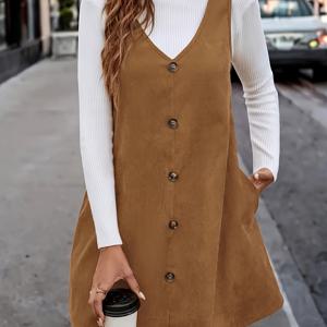 TEMU 플러스 사이즈 벨벳 드레스|민소매원피스