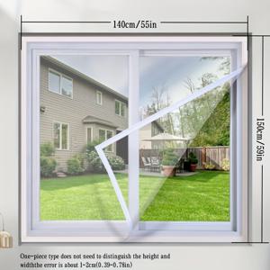 TEMU 폴리에스터 방충망, 자체 접착식 무드릴 설치, 개선된 메쉬 커튼, 파리 벌레 보호, 통기성 및 투명