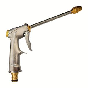 TEMU 100% 헤비 듀티 스테인리스 스틸 정원 호스 노즐 스프레이어 | 효율적인 손 물주기, 잔디 관리, 세차 및 애완 동물 청소를 위한 4가지 모드 고압 물 스프레이 - 내구성 있는 수동 작동, 누수 방지, 유럽용 범용 커넥터 스레드