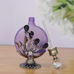 TEMU 빈티지 스타일 30ml 보석 장식 유리 향수병 - 홈 데코 및 여행용 우아한 에센셜 오일 디스펜서, 여성 및 소녀를 위한 이상적인 선물|트래블보틀|향수