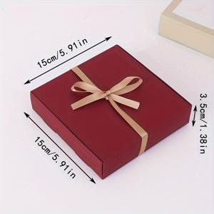 TEMU 사틴 리본이 달린 12개의 선물 상자 세트 - 사탕, 초콜릿, 작은 선물을 위한 다용도 종이 선물 상자 - 생일, 졸업식, 결혼식 장식, 파티 용품, 할로윈에 완벽함