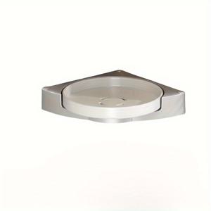 TEMU 360° 회전 코너 샤워 캐디, 벽부착 드릴 없는 욕실 정리대, 배수구가 있는 방수 플라스틱 수납 턴테이블 - 10.23인치 측면 길이, 박스, 캐비닛, 야외 수납용 랙