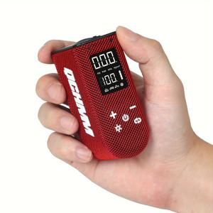 TEMU QCHMM 미니 전기 자전거 펌프 (디지털 LCD 압력 게이지 & 메모리 기능 포함) - 100PSI 초소형 자전거 펌프, 오토바이용 휴대용 에어 컴프레서, USB 충전식, 빠른 공기 주입을 위한 컴팩트 디자인|전기자전거