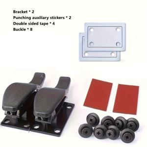 TEMU 2개 다용도 차량 후크 - 우산 & 좌석 등받이용 수납 클립, 트렁크 정리함, 방수 처리되지 않은 플라스틱, 상자, 캐비닛, 야외 수납용 랙