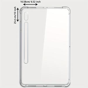 TEMU 삼성 갤럭시 탭 A9 플러스/S7/S8/S9 케이스 호환, 삼성 갤럭시 탭 S7 FE/11인치, S6 라이트 2024, A10.1 2019, A7 라이트, A8 10.5인치, T290, T510, T720, X200 투명 소프트 커버 - 스크래치 방지 충격 보호, 미끄럼 방지 그립 & 쉬운 태블릿 케이스