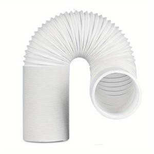 TEMU 유연한 휴대용 에어컨 배기 호스 - 5.1/5.9인치 직경, 78인치 길이, 유럽 및 미국 표준 커넥터용 내구성 플라스틱 AC 호스, 전기 필요 없음, 가정/사무실/차량용 쉬운 설치, 컴팩트 디자인, 견고한 구조, 사무실 유지보수, 아파트 생활용, 가벼운 무게, 고품질 소재