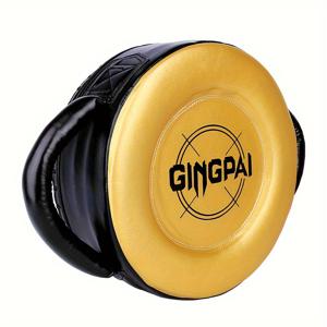 TEMU GINGPAI 프로페셔널 복싱 펀치 미트 - 내구성 있는 PU 소재, 근력 훈련 및 무에타이 킥복싱에 이상적, 헤비 펀칭 타겟, 코치용 핸드 타겟, 대형 라운드 타겟