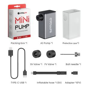 TEMU 1개 미니 자전거 에어 펌프 A3 | 100 PSI 휴대용 무선 에어 컴프레서 (로드 & 산악 자전거용), 알루미늄 합금, USB 충전식, Schrader & Presta 호환, 실버|자전거