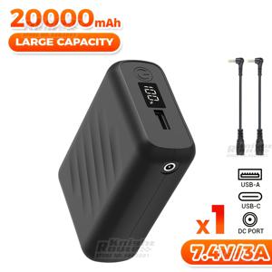 TEMU 20000mAh 파워 뱅크, DC 7.4V/3A & USB 5V/3A 휴대용 USB 충전기, 가열 재킷 조끼 바지 의류 장비용 고속 충전 외부 배터리 팩|보조배터리|USB|USB